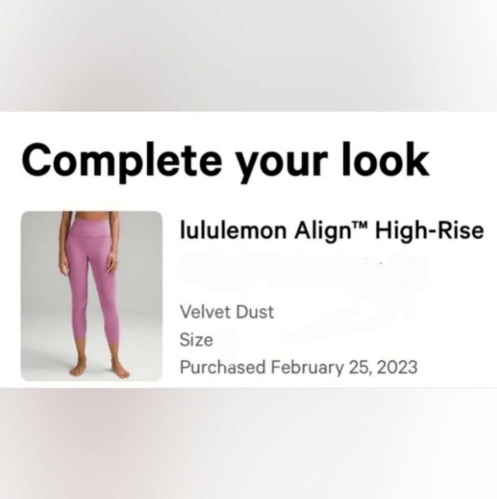 NWT 🍋 Lululemon 🍋  Align  25" size 4 Velvet Dust - Picture 3 of 13